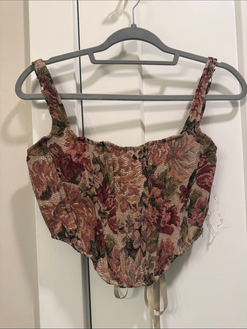 Windsor Rose Multi Floral Corset Crop Top